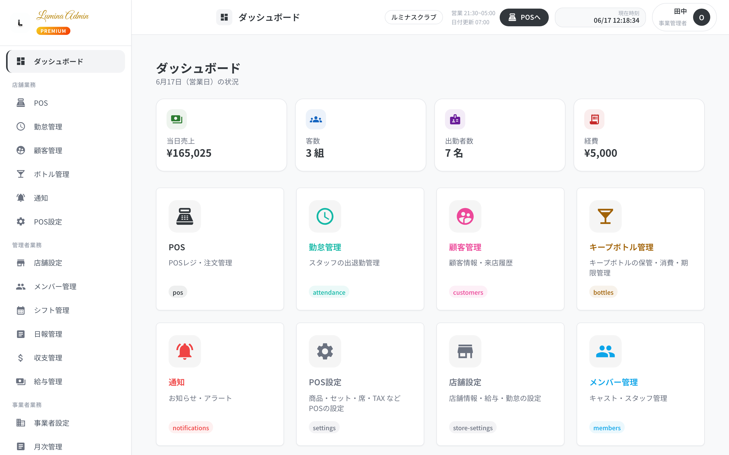 Lumina Admin Dashboard
